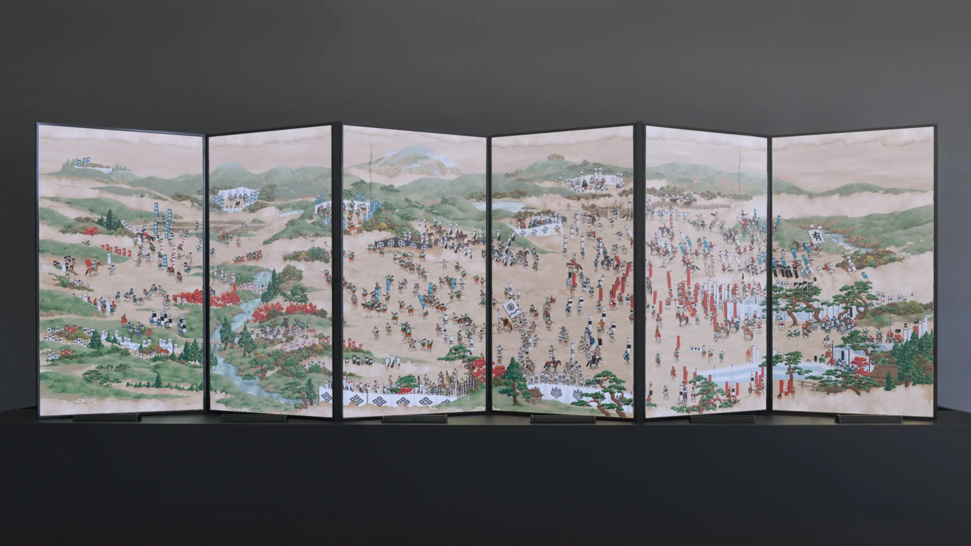 関ケ原群像図屏風 展示風景